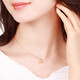 Zokai Yellow 18K Pendant Women's Love Heart Necklace Birthday Gift D11120