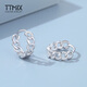 TTMIX platinum earrings pt950 women's platinum earrings Mobius earrings six-ring buckle for girlfriend 3.1-3.3g