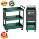 Shida three-layer tool cart mobile tool cart auto repair repair parts cart multi-function tool cabinet 95222B-R 95222A three-layer parts tool cart/green