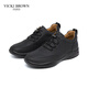 VICKI BROWN VB men's shoes French brand new business casual shoes simple versatile leather shoes comfortable autumn and winter shoes for men black 40