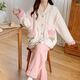 Simple direction pregnant women's warm clothes thickened and plus velvet 200 Jin [Jin equals 0.5 kg] can be worn in autumn and winter fat mm large size pregnant women's pajamas for women in winter plus plus velvet -my 9913 (Yugui Rabbit) L (100-120.6