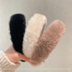 Mr. Ouyang's autumn and winter temperament wide-brimmed plush headband for women 2025 new style high skull headband face wash non-slip hair accessory furry headband - off-white A03-305