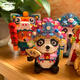 Loz Lizhixing Lion Cat Micro Diamond Mini kleine Getreide Diamond Bausteine ​​Spielzeugversammlung Neujahres Frühling Festival Nationaler Trend 9277 Bären Motorrad
