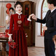 Li Baixin Cheongsam Toast Wear Bride 2025 New Burgundy Engagement Dress Chinese Wedding Long Sleeve Velvet Thickened Winter Burgundy M Recommended 90-100Jin Jin is equal to 0.5 kg