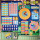 Calendrier des enfants de la maternelle Calendrier Calendrier Mématoire Semaine de la semaine Card pour connaître les horloges et le chagrin Mur Puzzle Toys Girls My Calendar [Peut être placé sur le mur 2 grandes tables + 123 patchs