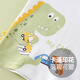 Duoxiluka children's T-shirt summer short-sleeved top breathable and cute bottoming shirt for boys and girls green dinosaur car 100