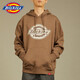 DickiesDickie Automne et Winter Plus Velvet Sweatshirt For Hommes et femmes 2024 HOODED PRINT Student Mall Même style décontracté et polyvalent Zhongmao Gray 12600 S