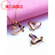 Fat Donglai same style purple gold pendant Russian 18k color gold rose gold single pendant