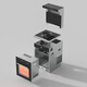 Xinfei (Frestec) integrated stove household integrated single stove small apartments are preferred 50cm wide automatic cleaning head warming vegetables can be used as a pure electric integrated stove rear smoke induction cooker [50 width 1050Pa large negative pressure] 28 liters steaming and baking - oil fume separation liquefied gas