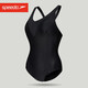 speedo swimsuit women's triangular one-piece sexy comfortable casual hot spring slim backless swimsuit anti-chlorine quick-drying swimsuit black 13546 M [34 size recommended weight 50-57kg]