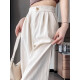 Aiyifu Ice Seidenhosen Hosen für Frauen im Sommer Neue lose kleine Taille gerade breite Beine Casual Hosen für Frauen schwarz 687 hohe Qualität 26,5 xl 115-130jin [Jin entspricht 0,5 kg]