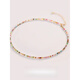 Fat Donglai's same style tourmaline necklace genuine natural rainbow beaded women's 925 silver clavicle chain first-class tourmaline necklace
