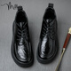 Millies Top Cose Cowhide Boots à l'épreuve du froid Martin Bottes de coton décontractées pour hommes Bottes en cuir chaud U1369 Black 42 masculin 42
