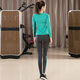 Sporn Yoga Wear Women's Suit Autumn and Winter New Long-Sleeved Pilates Training Wear Tight Slim Sports Suit Loose Large Size Quick-Drying Running Fitness Wear Three-piece Set Mint Green Top + Leg Pants L (100-120 Jin Jin equals 0.5 kg)