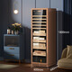 JUSTOWN stainless steel rose gold red wine and cigar integrated cabinet wine cabinet cigar cabinet refrigerated cabinet cigar and wine cabinet humidity adjustable true air cooling 1.80 meters + rose gold + humidity control + 4 trays + fully equipped