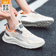 361 men's shoes, sports shoes, men's running shoes, summer and autumn mesh breathable thin brand soft sole men's shoes, men's west beige -2 42