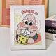 Gao Kaitai Cross Stitch Children's Simple Plastic Needle Handmade Material Bao Yugui Cartoon Embroidery 142 14225*20 cm Cross Stitch + Peach Wood Frame
