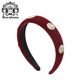 Royal sasa Royal salsa New Year Chinese red cloth wide style hairband does not jam the head, comfortable temperament hairpin zodiac year hair accessories