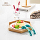 Yeehoo Temperature Senting Fork Spoon bébé apprenant à manger à l'entraînement Spoon bébé Spoon Supplémentaire Bend Vide des enfants Olive vert