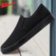 Krieger (Krieger) Herrenschuhe Herren Sommer Vielseitige Brettschuhe Herren -Freizeitschuhe Alte Peking faule Leinwandschuhe All Black 42