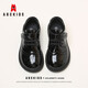 ABC Kids Boys Leather Shoes Shiny Campus Middle School's British's Style Style Children's Performance Shoes 3028ax Black 29