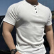 Giselen Henry Shirt Men's Heavyweight American Thread Thread Short Polo à manches courtes Sports et T-shirt Fitness Casual Fitness White 2xl 150-170Jin [Jin est égal à 0,5 kg]