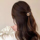 Two Worlds Camellia Exquisite Small Clip Back of the Head Half-tied Hair Clip Women's 2025 New Summer Shawl Hair Clip Short Hair Clip Brown Flower Approximately 4.5 cm
