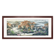 Jiji Furniture Fushan Jubao hand-painted calligraphy and painting authentic Chinese style living room landscape cornucopia hanging painting Chinese painting ink painting elegant terracotta solid wood frame four feet (frame size 80*160cm)