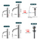 TOTO WashBasin High Many Faucet a prueba de salpicaduras TLG11303/11304 11305/11306 Boquilla de agua de cuenca caliente y fría TLG11304B Mango mediano no contiene esquina de drenaje