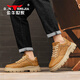 Bull Family Herrenschuhe Britische Perfekte Arbeitskleidung Schuhe Herren Retro lässige Lederschuhe Low Top Martin Boots gelb 41
