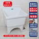 Rongjie automatic drain household large wash mop pool without dirty hands ceramic balcony desk control small bathroom square mop pool No. 006 (length 49 width 42 height 53) manual drain