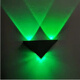 Yilin LED wall lamp modern simple creative corridor aisle bar club KTV background wall decoration colorful color-changing light 3W green light