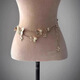 CHUXIANG retro golden butterfly waist chain necklace, a two-wear niche style, light luxury, sweet and cool hot girl body chain, golden butterfly tassel waist chain A28-308
