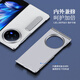 
ESCASE suitable for vivoxfold3 mobile phone case bracket protective cover anti-fall real cowhide business leather case simple flip cover fold lower cover fulcrum shell moonlight white