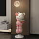 Chenyu Light Luxury Violent Bear Living Room Large Floor-standing Decoration TV Cabinet Next to Sofa Home Decorations Move-in New Home Gift Height 133cm Violent Bear Pink