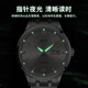 I&W CARNIVAL HWGUOJI瑞士名表十大品牌手表男全自动机械表进口机芯双日历夜光防水腕表 爱沃驰间金钢带白面+同款+精美包装【679】