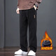Woodpecker pants men's casual pants spring, autumn and winter new corduroy loose sportswear men's pants plus velvet wide-leg straight pants 509 blue gray plus velvet L /*110-125Jin Jin equals 0.5 kg
