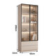 Tangji light luxury glass door bookcase free combination bookshelf floor living room display cabinet storage cabinet double door double drawer 60cm long