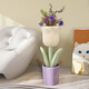 First sight of Nordic tulip floor-standing ornament vase in the living room next to the TV cabinet Internet celebrity small fresh opening gift flower pot Tulip floor-standing storage vase