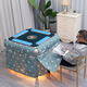 SHANTOULIN VILLAJE Mesa de comedor de tela calefacción automática mahjong cubierta de horno de fuego algodón engrosado de algodón tibia de la mesa de calefacción de la mesa de calefacción azul y amarillo doble estrella-4 clásico 9898m Mahjong Machine Cover