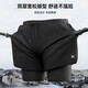 Keep swimming trunks for men's awkward double-layer loose swimming trunks quick-drying beach hot spring equipment 192 black XXL