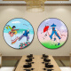 Korean folk custom beauty character decorative painting Korean style restaurant hanging painting modern cuisine barbecue shop mural HGWDA0440*40 black PVC outer frame + high-gloss crystal surface alone