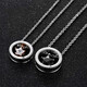 Farcoko brand necklace, male and female star, round five-pointed star pendant, fashionable jewelry, birthday gift for boyfriend and husband, black men's model - exquisite high-end gift box
