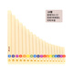 
Beijing style wind-rubbing flute 16 tube 18 tube school teaching panflute children's beginner musical instrument C adjust students' special easy-to-learn flute [regular] 18 tube ivory white [recommended]