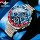 La nouvelle montre mécanique entièrement automatique multifonctionnelle Lumineuse Afficée Perpetual Calendar Men de montre masculine Classement Top Ten Top Ten Top Ten Top Famous Watchs 3271 Ceinture en acier Blue Men