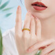 Liufu-Schmuck Fuman Erbstücks Fuß Gold Tang Grasmuster farbig goldener Ring Price F48TBGR0006 Nr. 12-5,41 Gramm (einschließlich Arbeitskosten 671 Yuan)