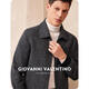 Giovanni Valentino Pure Sheep Wolle Kleidung Herren Revershundtooth Jacke Herbst und Winter Herrenkleidung warmes Marine 3x