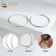China Gold (CHINA GOLD) S925 Silver Baby's Breath Earrings Women's Plain Hoop Jewelry Earrings Valentine's Day Birthday Gift for Girlfriend and Wife Ghostwriting Greeting Card + Baby's Breathing Earrings