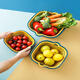 Rice harvesting and draining basket eight-piece set multi-functional plastic kitchen dripping vegetable washing basket six-piece set double-layered fruit and vegetable basket square draining basket medium size 1 piece 30ml
