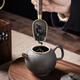Six Gentlemen of Gold-Inlaid Jade Tea Ceremony, Walnut Wood Kung Fu Tea Set Accessories, Tea Clamps, Tea Spoons, Tea Needles, Su Chuang Tea Ceremony, Six Gentlemen